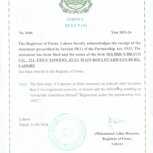 Form C certificate